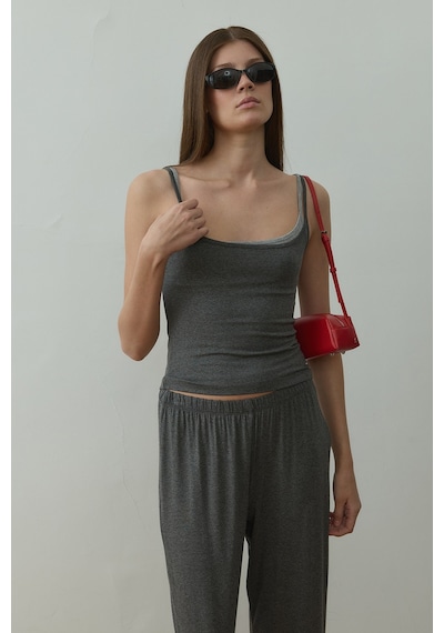 Suud Collection Füme Cosie Askılı Top