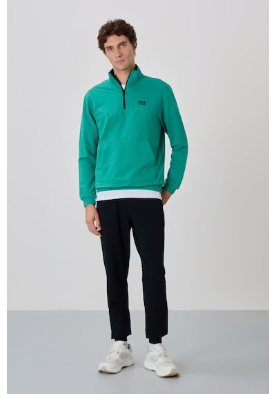 Tommy Life Herbert Deniz Yeşil - Lacivert Dik Yaka Eşofman Takım - 85233 Yeşil