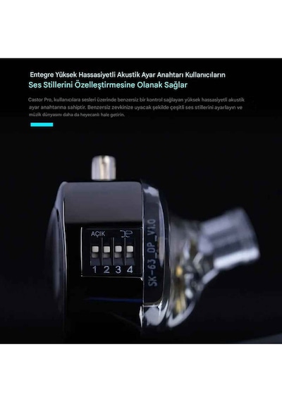 Kz Castor Pro Bass Versiyon 2dd Iem Kulak Içi Kulaklık Mikrofonlu Castor Pro