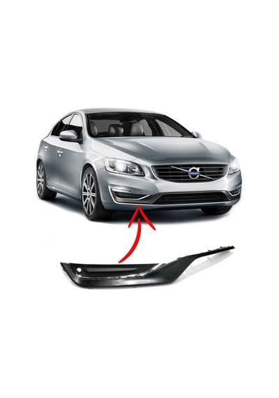 Volvo S60 V60 Ön Tampon Sis Kapağı Kromlu Park Sensör Delikli Sağ
