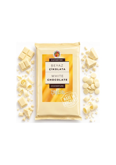 Altınmarka Beyaz Kuvertür Çikolata 2,5 Kg