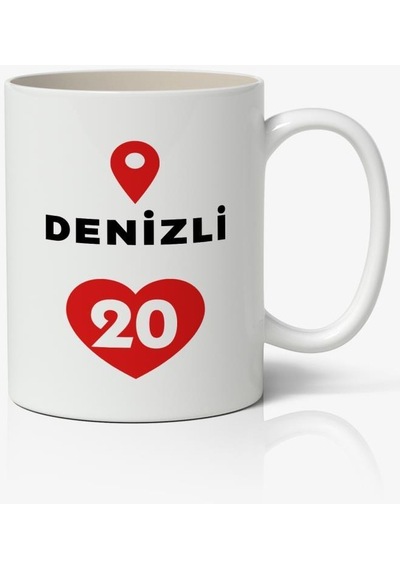 Denizli Baskılı Kupa Bardak Baskılı Kahve Kupa Bardak