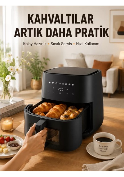 Air Fryer Mutfak Pişirme Cihazı Çok Programlı Dokunmatik 3344604