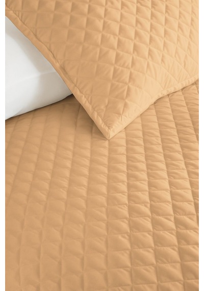Bej Minimal Genç Odası Tek Kişilik Pike Takımı - Kapitone Sade 160x220 Cm Mevsimlik Yatak Örtüsü Sabahçı Pencere Kıyısı