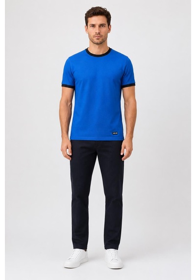 Alexandergardi Yaka Detaylı T-shirt Mavi