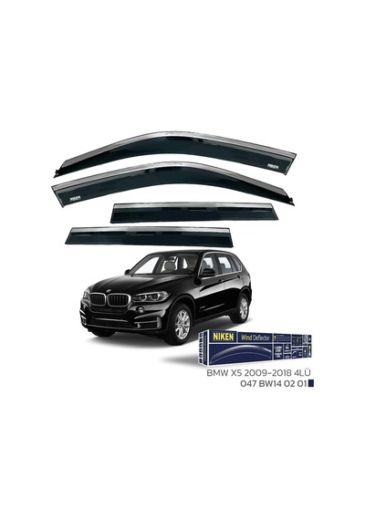 Bmw X5 2009-2018 - Kromlu Cam Rüzgarlığı 4lü Parça
