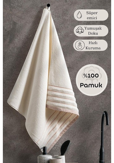 Tekli Havlu Mıcro Pamuk Karna Eco Vesta - 70 X 140 Pudra
