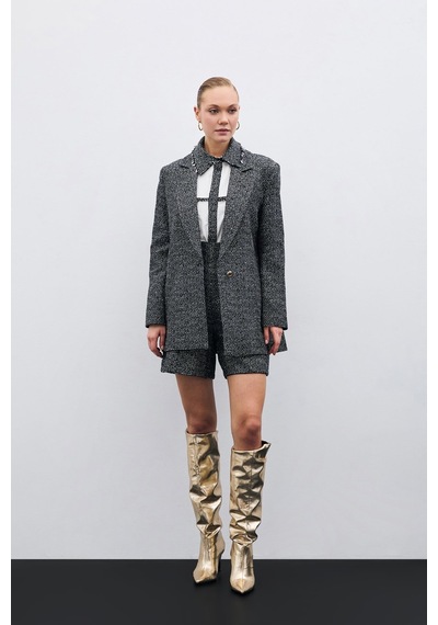 Sateen Klasik Tüvit Ceket - Sax Mavi-135432 Sax Mavi Saks Mavi Sateen Klasik Tüvit Ceket - Sax Mavi-135432 Sax Mavi Saks Mavi
