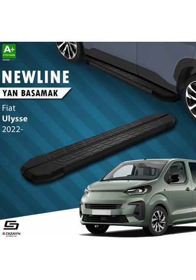 S-dizayn Fiat Ulysse Kısa Şase Newline Siyah Yan Basamak 213 Cm 2022 Üzeri A+ Kalite