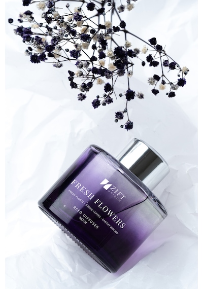 Zift Unique Fresh Flowers - Bambu Çubuklu Oda Kokusu Dekoratif Çiçekli Banyo & Tuvalet & Oda Parfümü 100ml Diğer