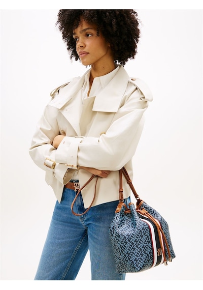Tommy Hilfiger Th Monoplay Bucket Strıpe Le Kadın Mavi Çanta - Aw0aw18392