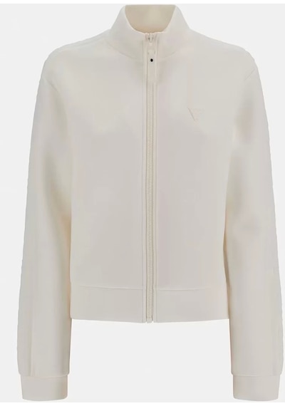Guess Kadın Beyaz New Allie Logolu Sweatshirt Krem