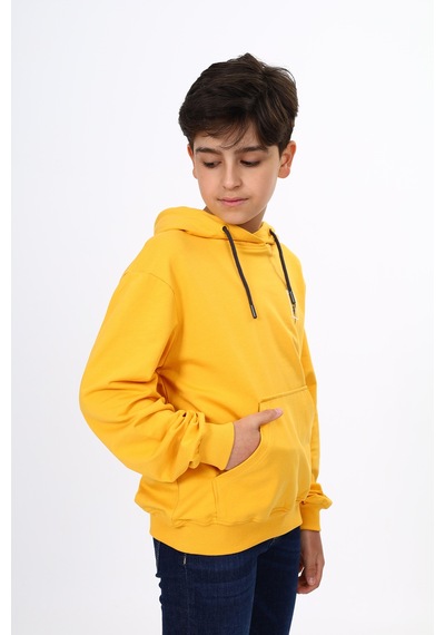 Toontoy Kids Toontoy Erkek Çocuk Baskılı Sweatshirt Hardal