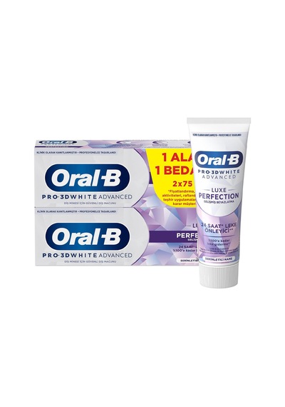 3 Adet Oral-b Diş Macunu 3dw Express Parlak Beyazlık 75 Ml