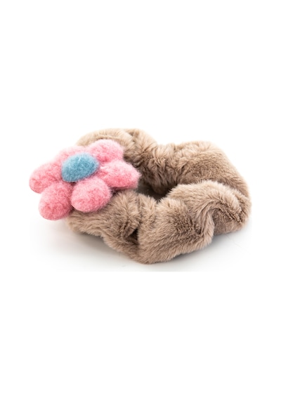 Biem Papatya Peluş Simit Toka Vizon Gold/gümüş
