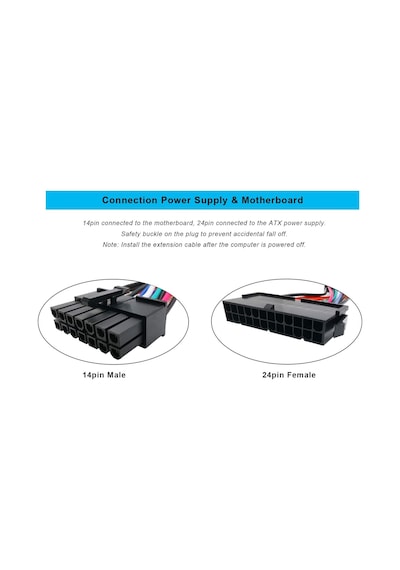 14 Pin Psu Power Supply To 24 Atx Dönüştürücü 4981P Kablo Çeviric