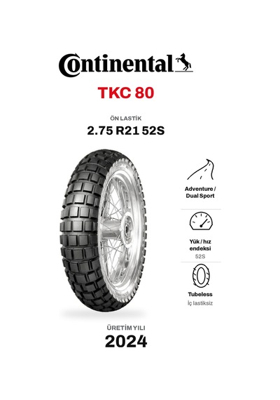 Continental Tkc 80 2.75 R21 52s Ön Motosiklet Lastiği