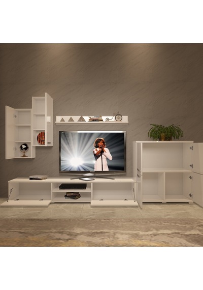 Decoraktiv Eko 6 Slm Dvd Tv Ünitesi Tv Sehpası Beyaz