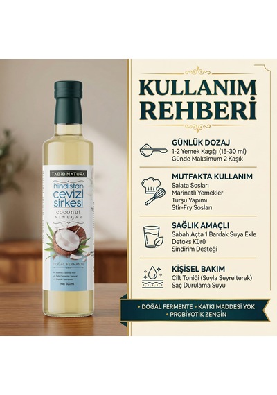 Tabib Natura Hindistan Cevizi Sirkesi 500 ML