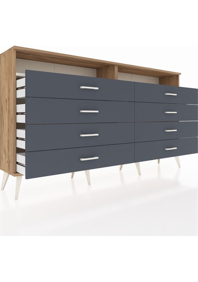 Arges Konsol 2 Raflı 8 Çekmeceli 176x30x99 Çam-aytaşı/antrasit Çam-aytaşı/antrasit Arges Konsol 2 Raflı 8 Çekmeceli 176x30x99 Çam-aytaşı/antrasit Çam-aytaşı/antrasit