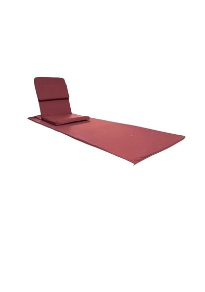 Backjack Meditasyon Sandalyesi Destekli Yer Minderi + 60x180 Kumaş Mat - Backjack 3xl Bordo