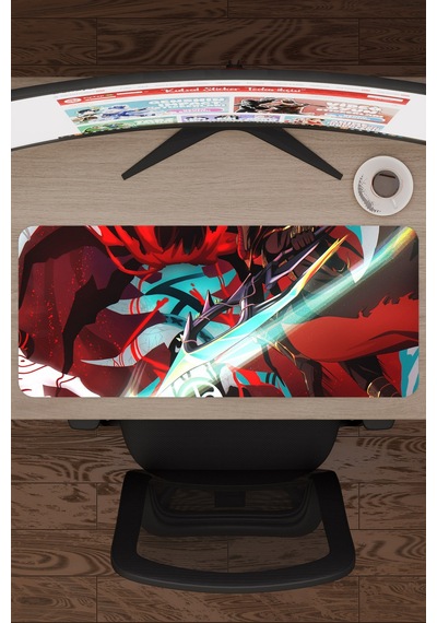 Gurren Lagann Kaymaz Dikişli Kauçuk Oyuncu Mousepad V2 - 70x30 Xl Gaming Mouse Pad Fare Altlığı