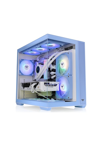 Thermaltake View 380 Hydrangea Blue Temperli Cam 4x120mm Usb 3.0 Akak0thr0009
