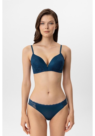 Pierre Cardin Lingerie Paris Boş Kap Regular Sütyen Takım Mavi
