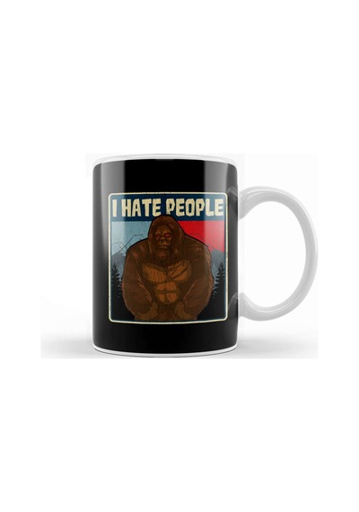 Bigfootı Hate People Funny Camping Pun Nature Kupa Bardak Porselen Karışık