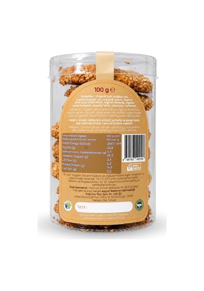 Organik Tahinli Susamlı Kurabiye 100g