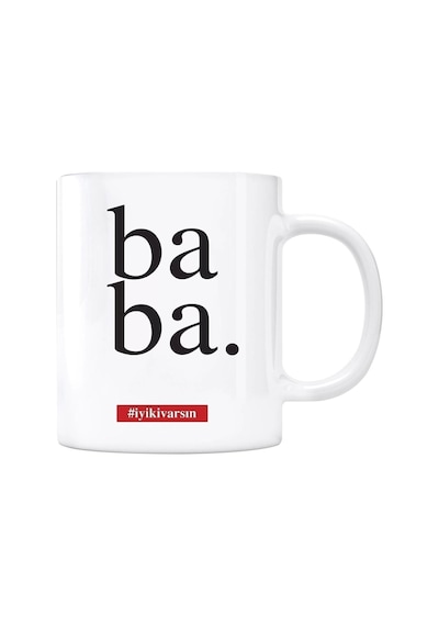 Iyi Ki Varsın Baba Dede İkili Kupa Beyaz