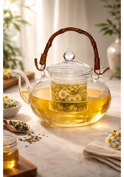 Cam Demlik 800ml Siyah Bitki Çay Yapıcı Ev Yaşam Mutfak Sofra İçecek Hazırlama Ürünü Çok Renkli
