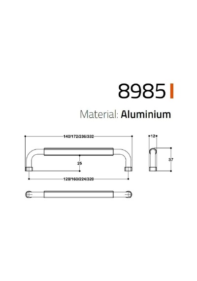 System Mobilya Kulbu Antik Renk 128mm Kulp Sy8985 0128 Abm Çok Renkli