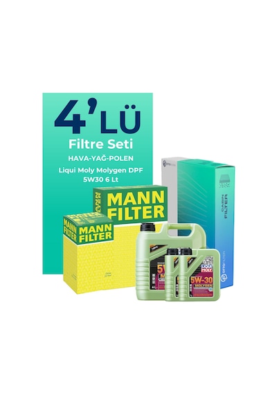 Mann Isuzu D-Max 2.5 Filtre Bakım Seti Liqui Moly Motor Yağlı (2012-2017) 4 Lü -