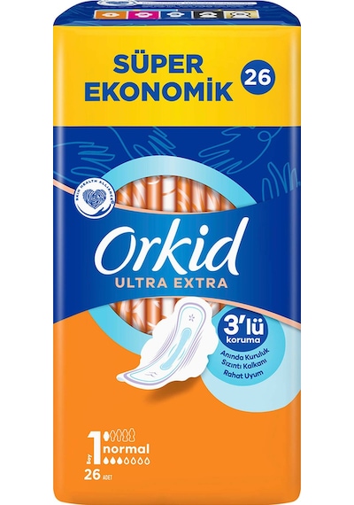 Orkid Ultra Süper Ekonomik Hijyenik Ped Normal 26'lı