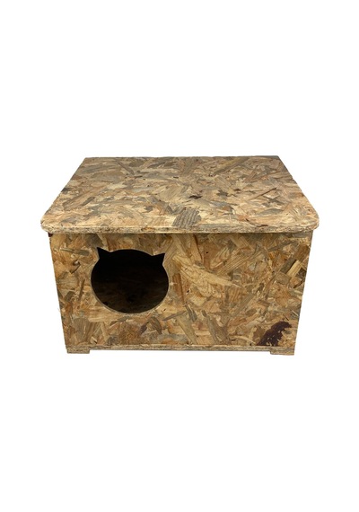 Goxawee Kedi Evi Dış Ortam Uygun Ahşap Kedi Evi Osb 50x45x34 Cm