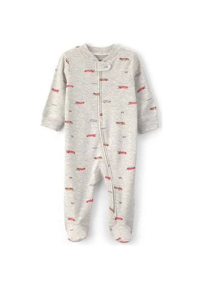 Carter's Erkek Bebek Fermuarlı Patikli Tulum Gri 1v244810