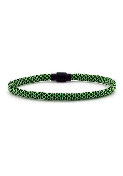 Yeşil Siyah Paracord Ipli Miknatisli Erkek Bileklik M012A Çok Renkli