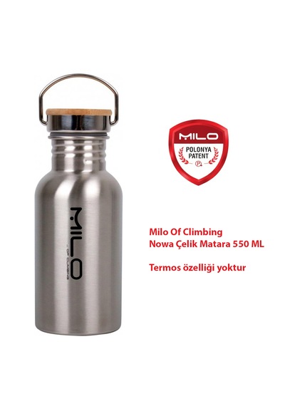 Milo Of Climbing Nowa 550 Ml Çelik Matara Gri