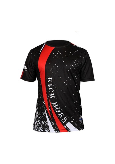Dosmai Dijital Baskılı Kick Boks Bisiklet Yaka Spor T-shirt Kbt079