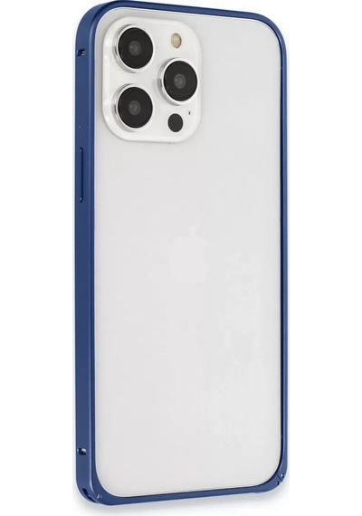 Joko Apple İphone 15 Pro Max Metal Bumper Mat Kapak - Lacivert