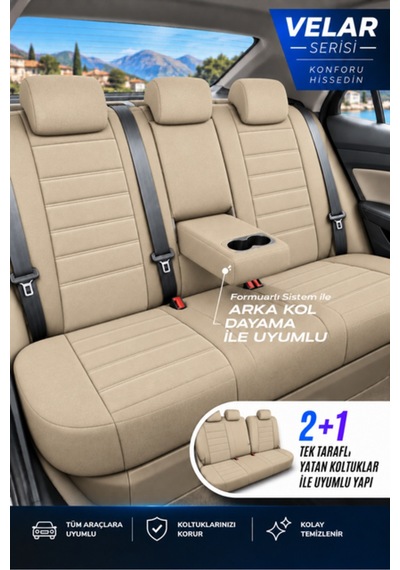 Opel Astra Uyumlu Velar Serisi Keten Oto Koltuk Kılıfı Ortopedik Tam Set