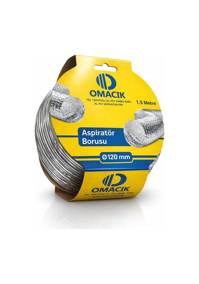 Alüminyum Aspiratör Davlumbaz Havalandırma Borusu 120 Mm X 1.5 Metre Gümüş - 825490019