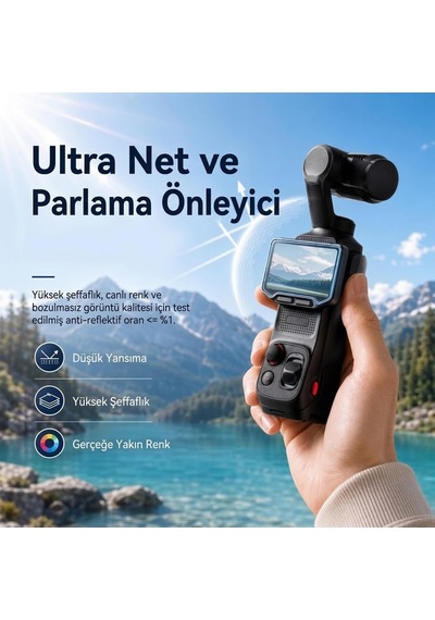 Insta360 Luna Ultra İle Uyumlu Temperli Cam Koruyucu