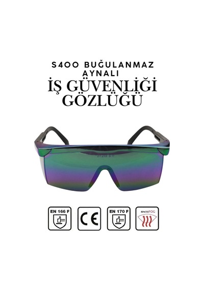 S400 Kulak Ayarlı Buğulanmaz İş Güvenliği Gözlüğü - Gökkuşağı Koruyucu Gözlük Çizilmeye Dayanıklı S400 Kulak Ayarlı Buğulanmaz İş Güvenliği Gözlüğü - Gökkuşağı Koruyucu Gözlük Çizilmeye Dayanıklı