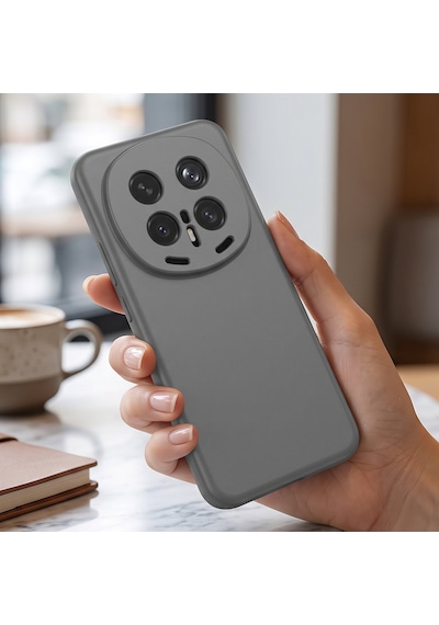 Caseonn Honor Magic 8 Pro Kılıf Kamera Korumalı Mikrofiber Astarlı Lansman Gri