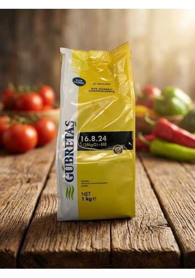 16.8.24+2mgo+me Yüksek Potasyumlu Meyve Büyütücü Toz Gübre - 1 Kg