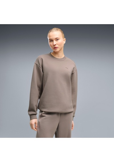Puma W Cloudspun Crew Neck Kadın Sweatshirt 529154-81 Kahverengi