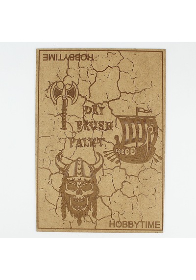 Viking Motifli Drybrush Paleti, Mdf Üzeri Lazer Kazıma, 21x30 Cm.-59151