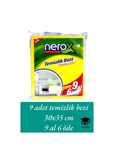 9 Adet Temizlik Bezi 30x35 Cm 9 Al 6 Öde